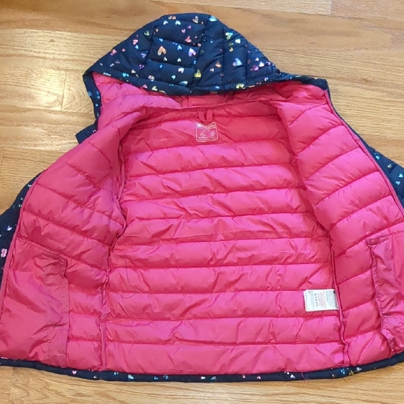 Colorful Heart Pattern Puffer Jacket - Picture 4 of 4